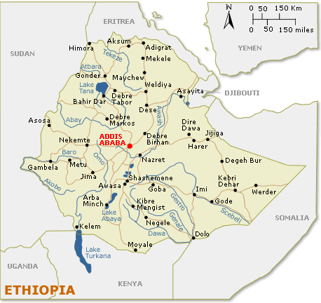 Map of Ethiopia