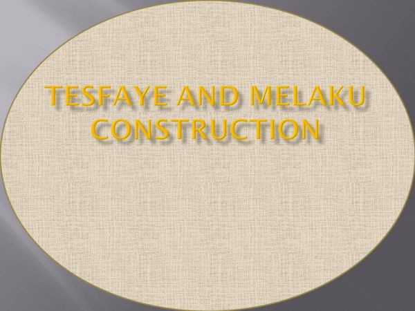 Tesfaye and Melaku Construction PLC |  ተስፋዬ እና መላኩ ኮንስትራክሽን ኃ.የተ.የግ.ማ