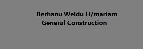 Berhanu Weldu H/Mariam Construction | ብርሁኑ ወልዱ ጠቅላላ ስራ ተቋራጭ