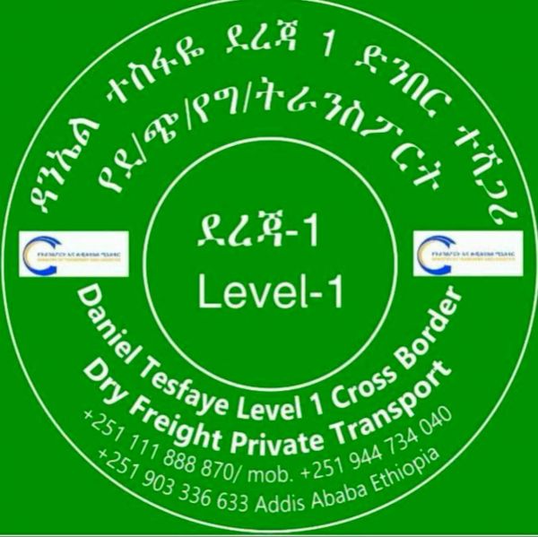 Daniel Tesfaye Level 1 Cross Border Dry Freight Private Transport