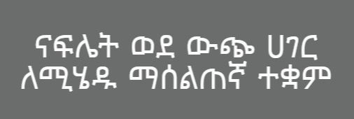 ናፍሌት ወደ ውጭ ሀገር ለሚሄዱ ማሰልጠኛ ተቋም